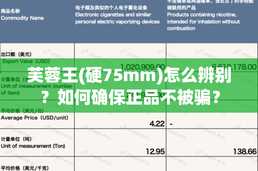 芙蓉王(硬75mm)怎么辨别？如何确保正品不被骗？